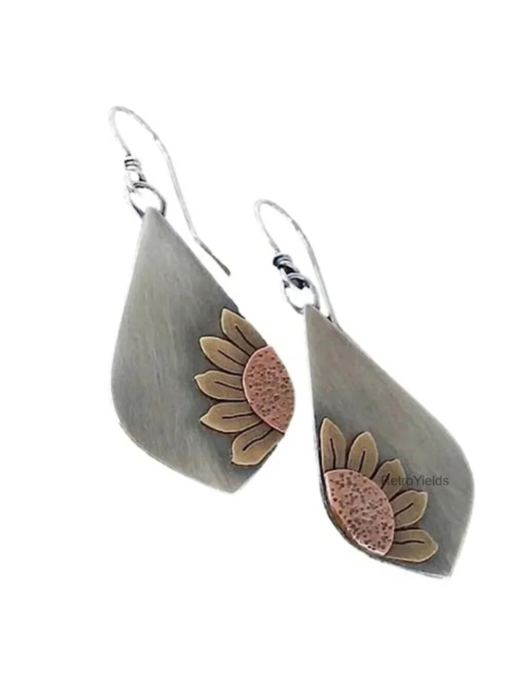 Boho Teardrop Dangle Earrings Women Handmade Zinc Alloy Vintage